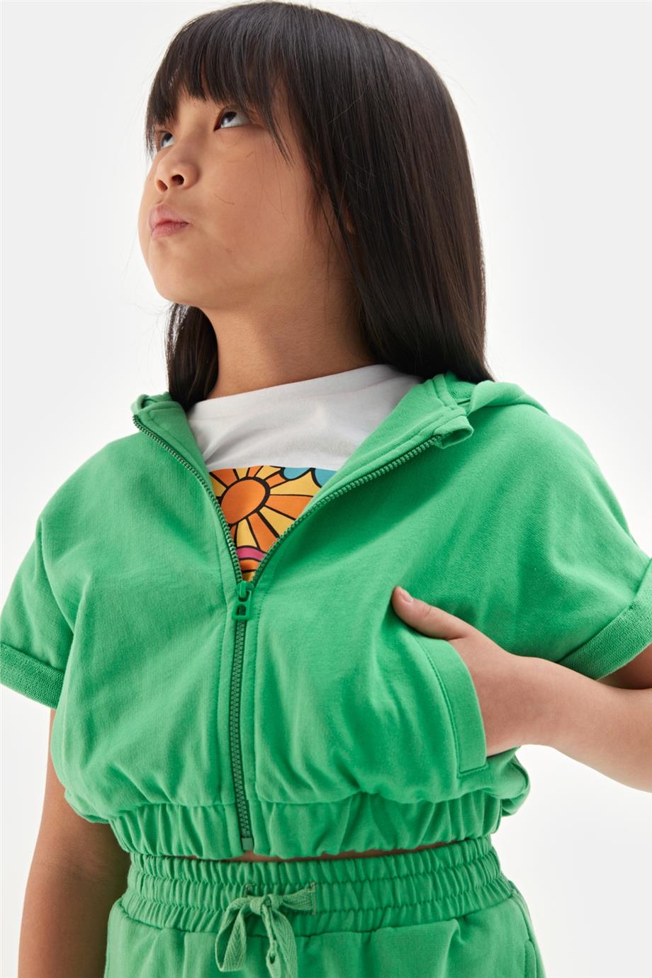 Girl Green Tracksuit Top - BgStore