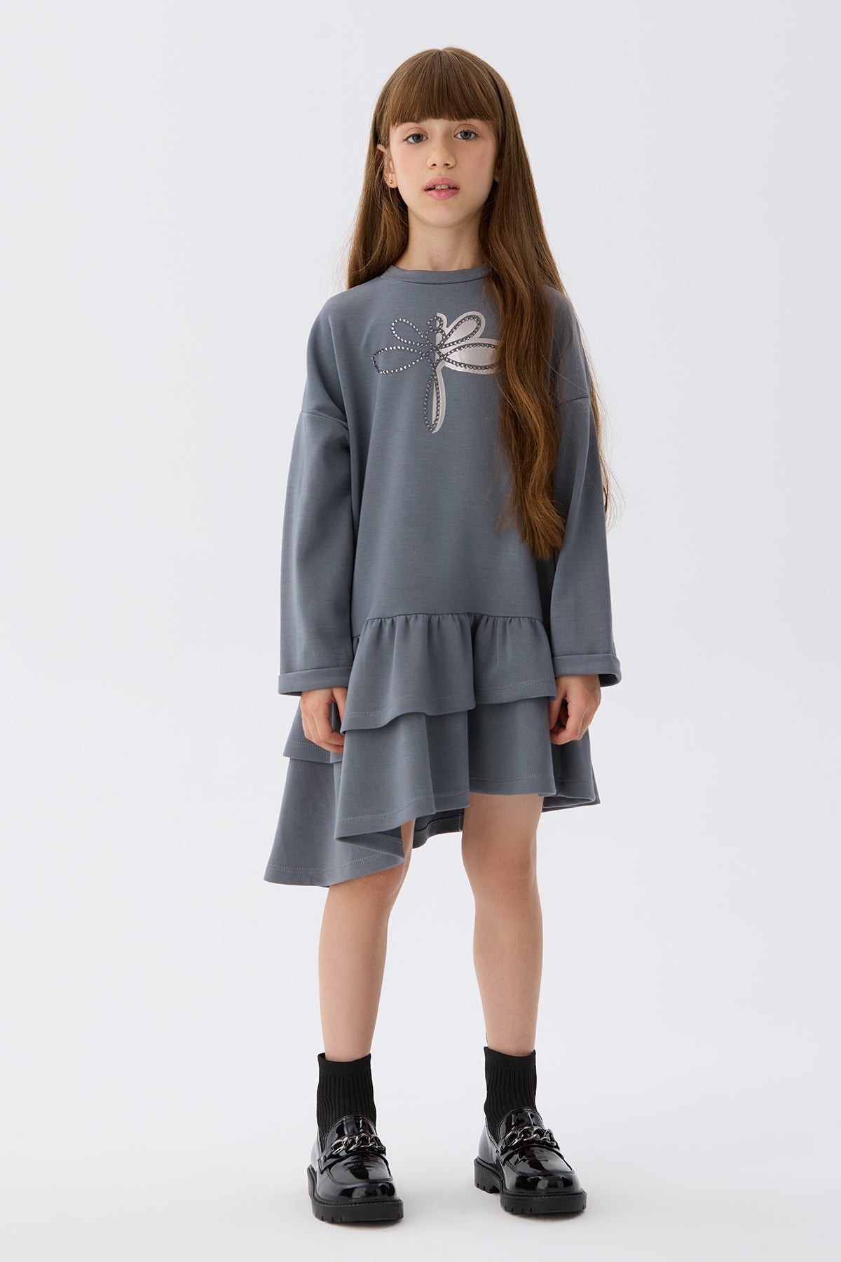 Girl Grey Dress - BgStore