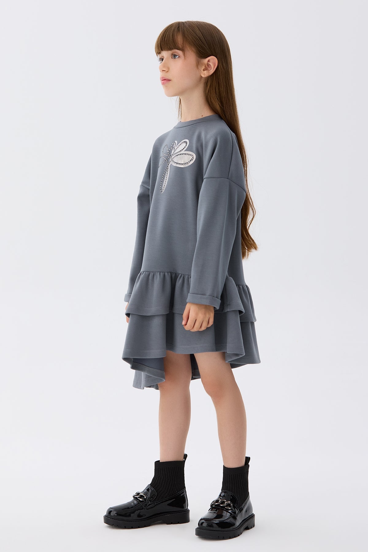 Girl Grey Dress - BgStore