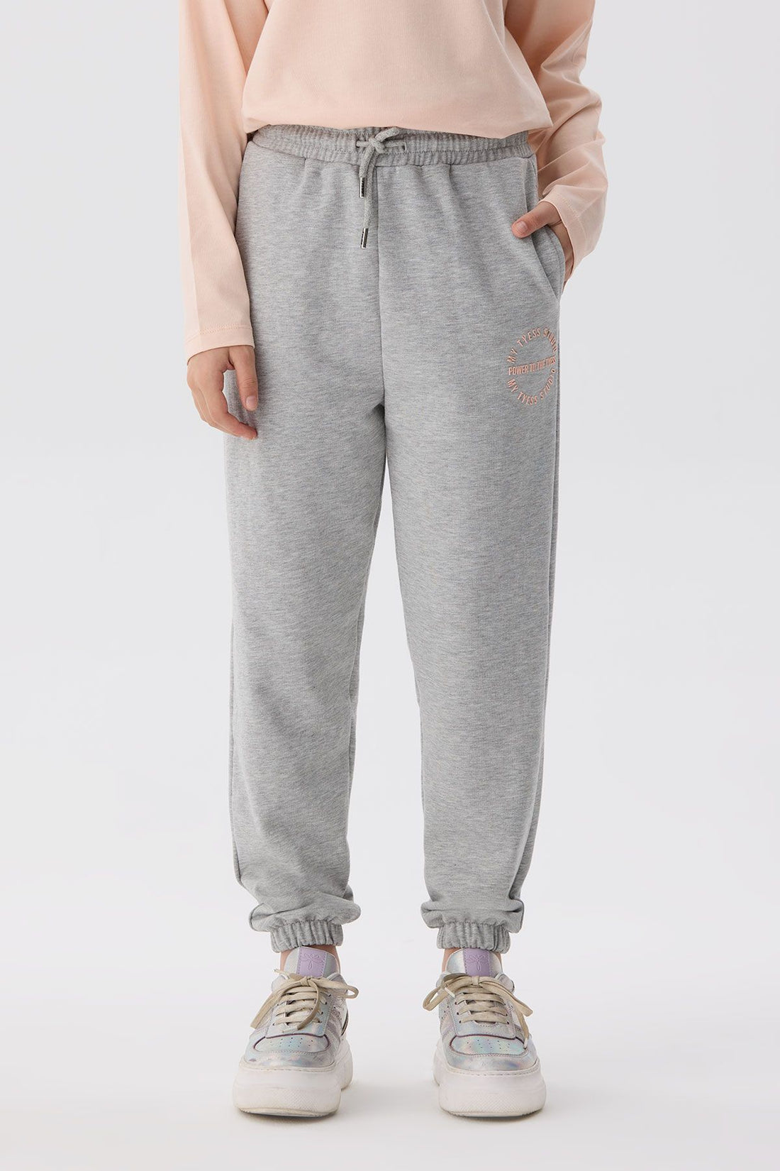 Girl Grey Tracksuit Bottom - BgStore