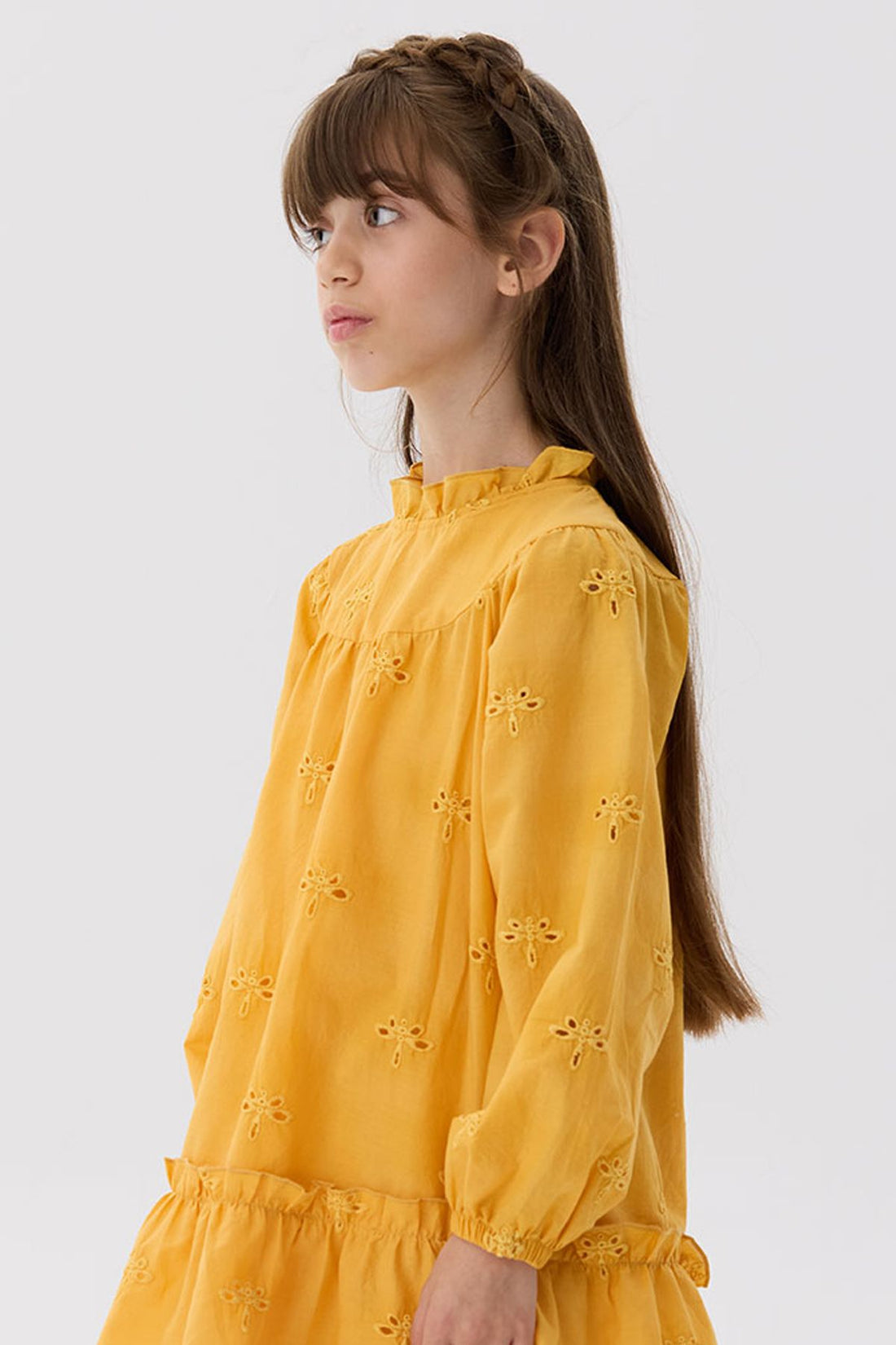 Girl Mustard Dress - BgStore