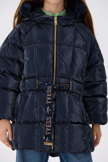 Girl Navy Blue Coat - BgStore