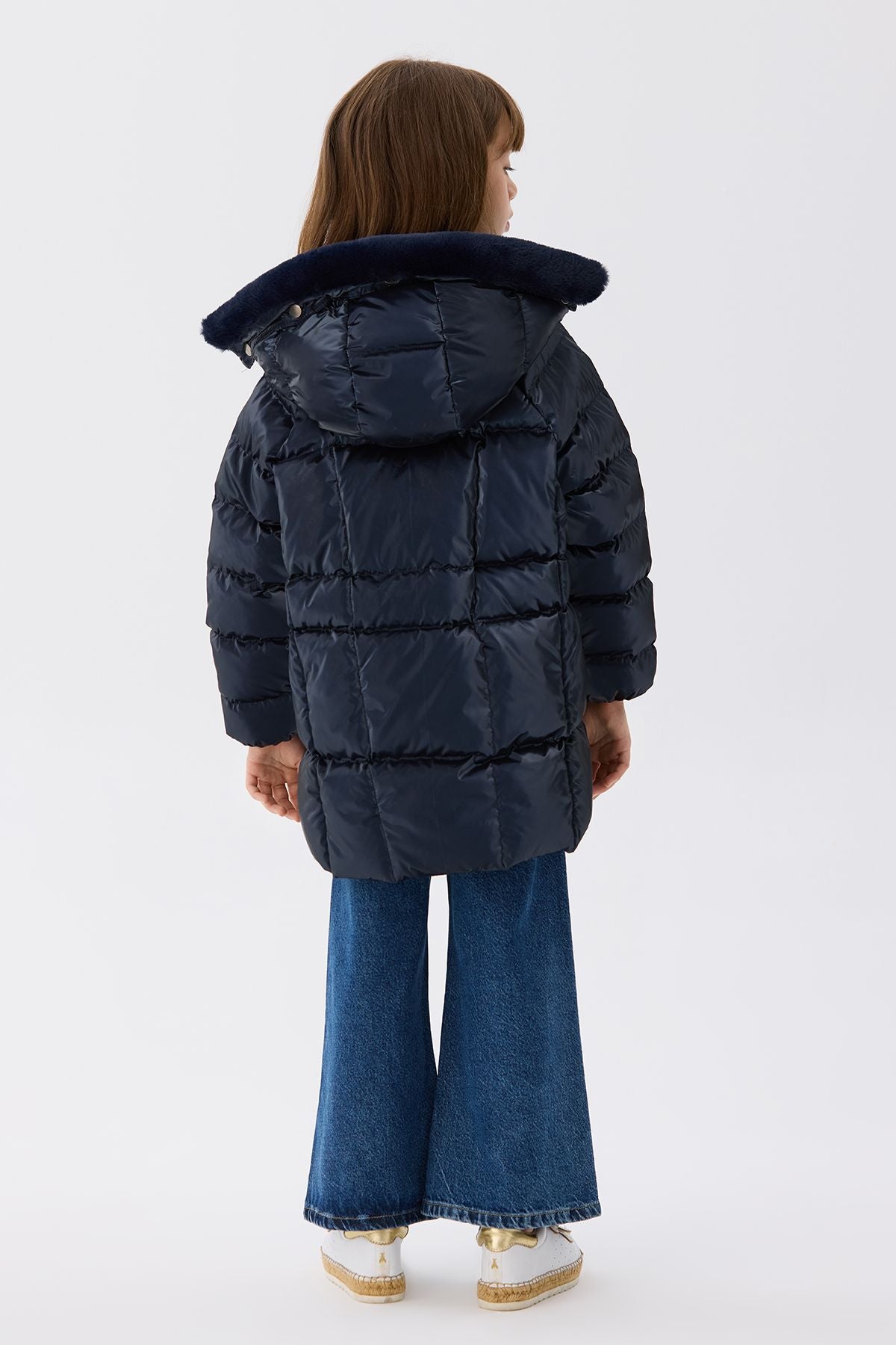 Girl Navy Blue Coat - BgStore