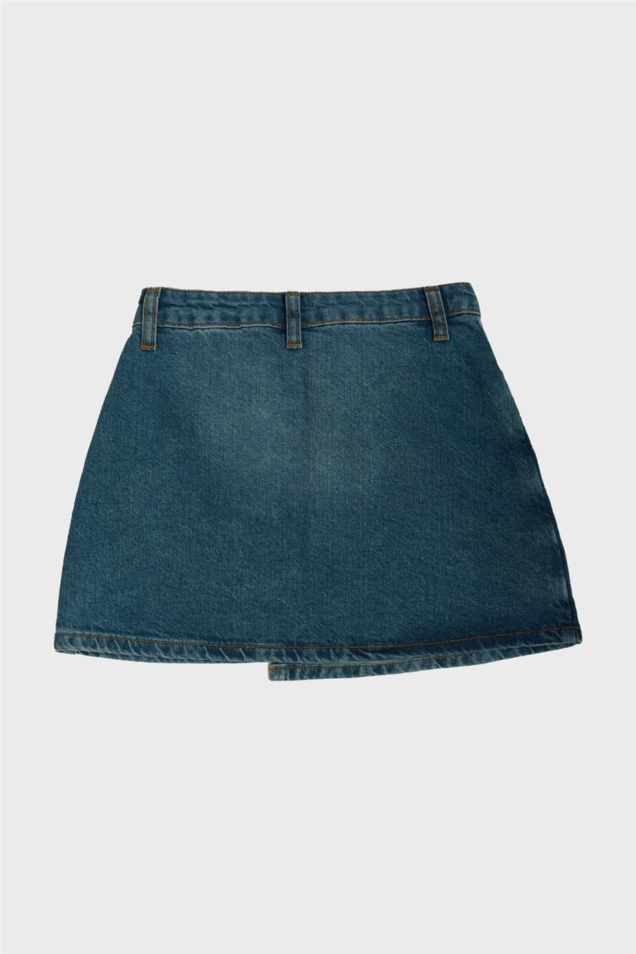 Girl Navy Blue Shorts Skirt - BgStore