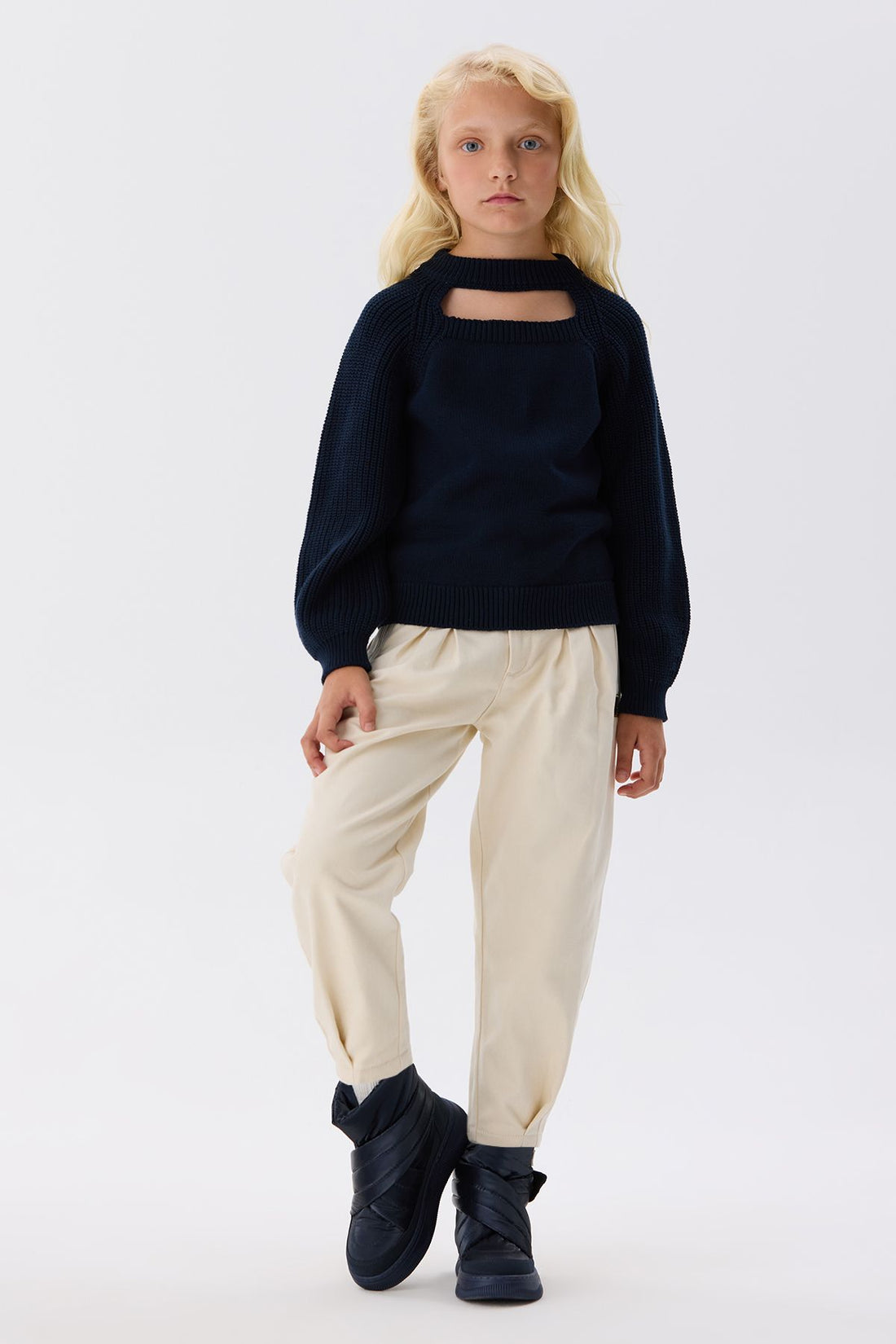 Girl Navy Blue Sweater - BgStore