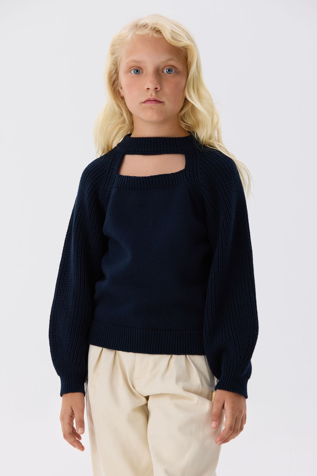 Girl Navy Blue Sweater - BgStore