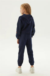 Girl Navy Blue Tracksuit Bottom - BgStore