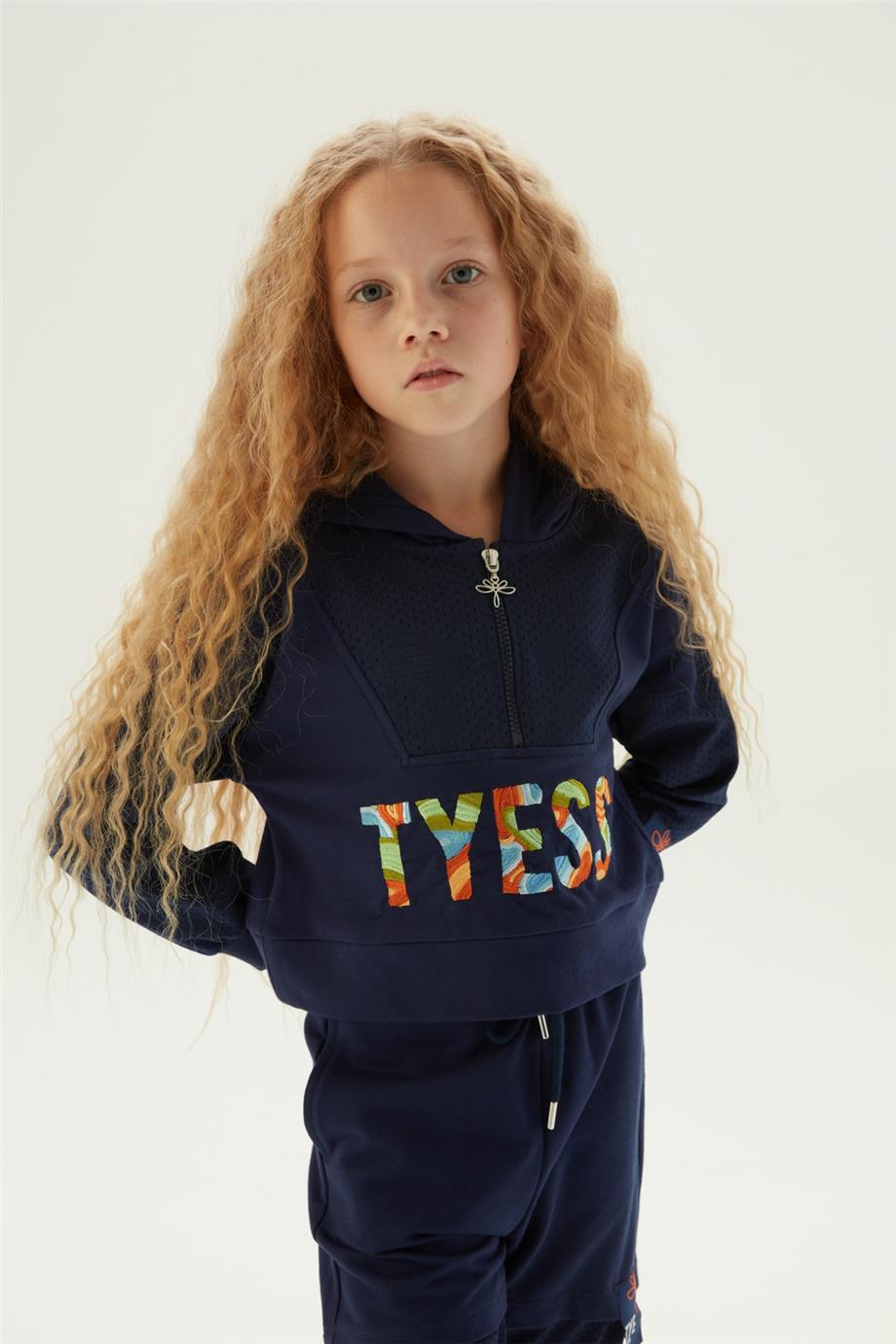 Girl Navy Blue Tracksuit Top - BgStore