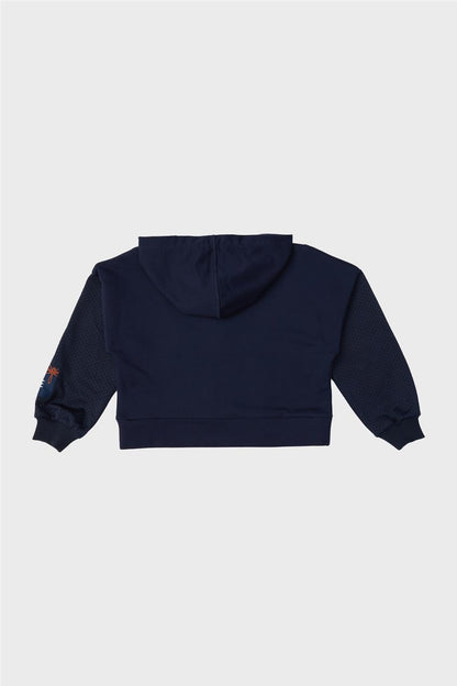 Girl Navy Blue Tracksuit Top - BgStore