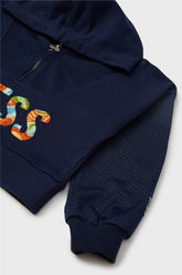 Girl Navy Blue Tracksuit Top - BgStore