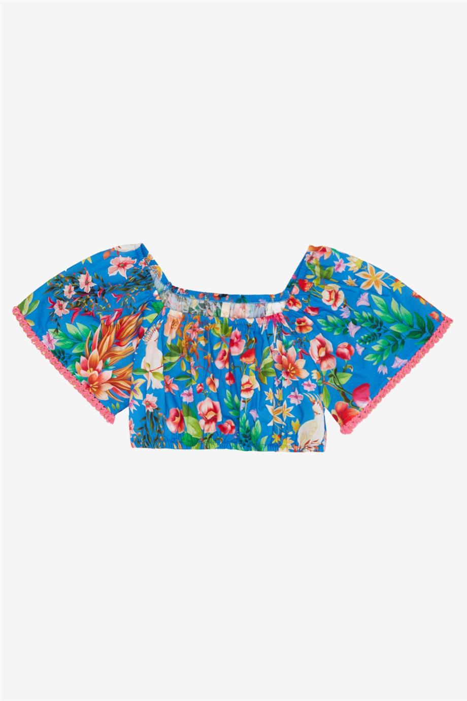 Girl Patterned Crop Top - BgStore