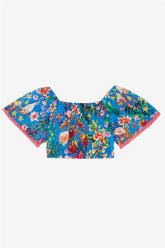 Girl Patterned Crop Top - BgStore