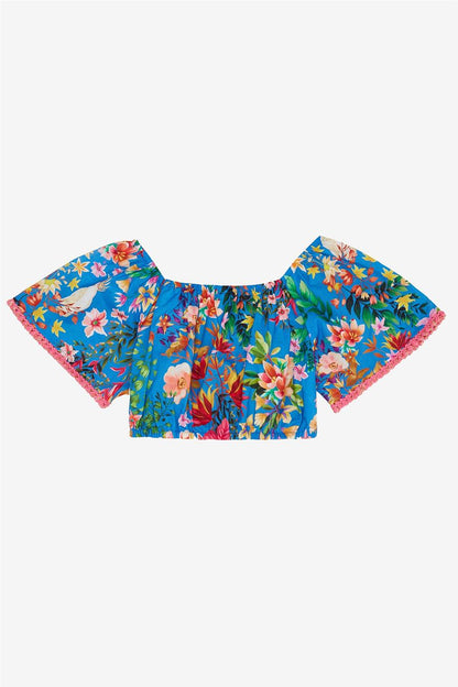 Girl Patterned Crop Top - BgStore