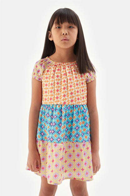 Girl Patterned Dress - BgStore