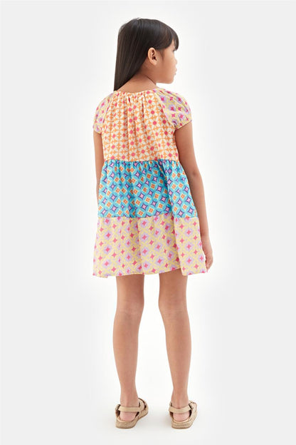 Girl Patterned Dress - BgStore