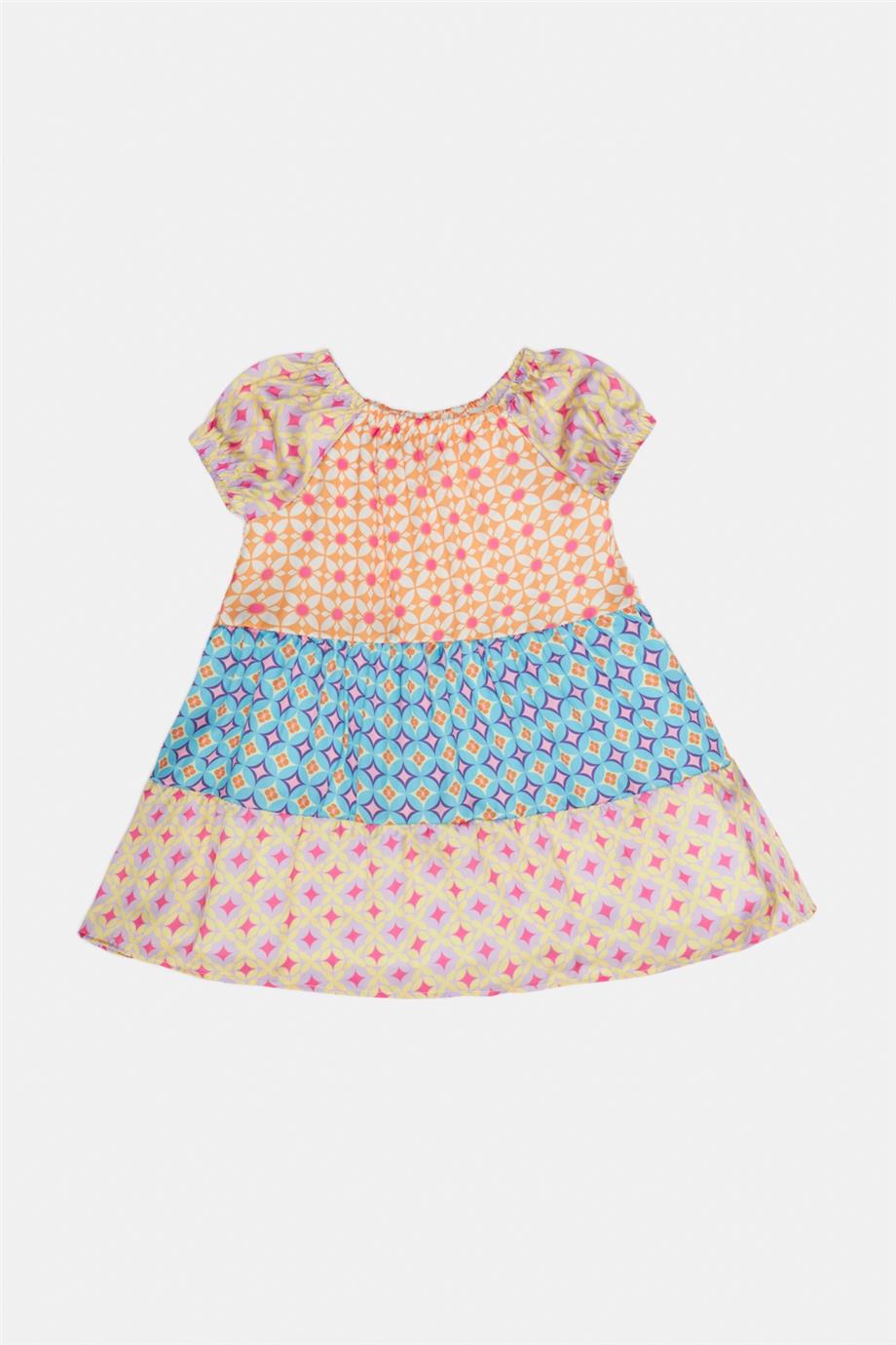 Girl Patterned Dress - BgStore