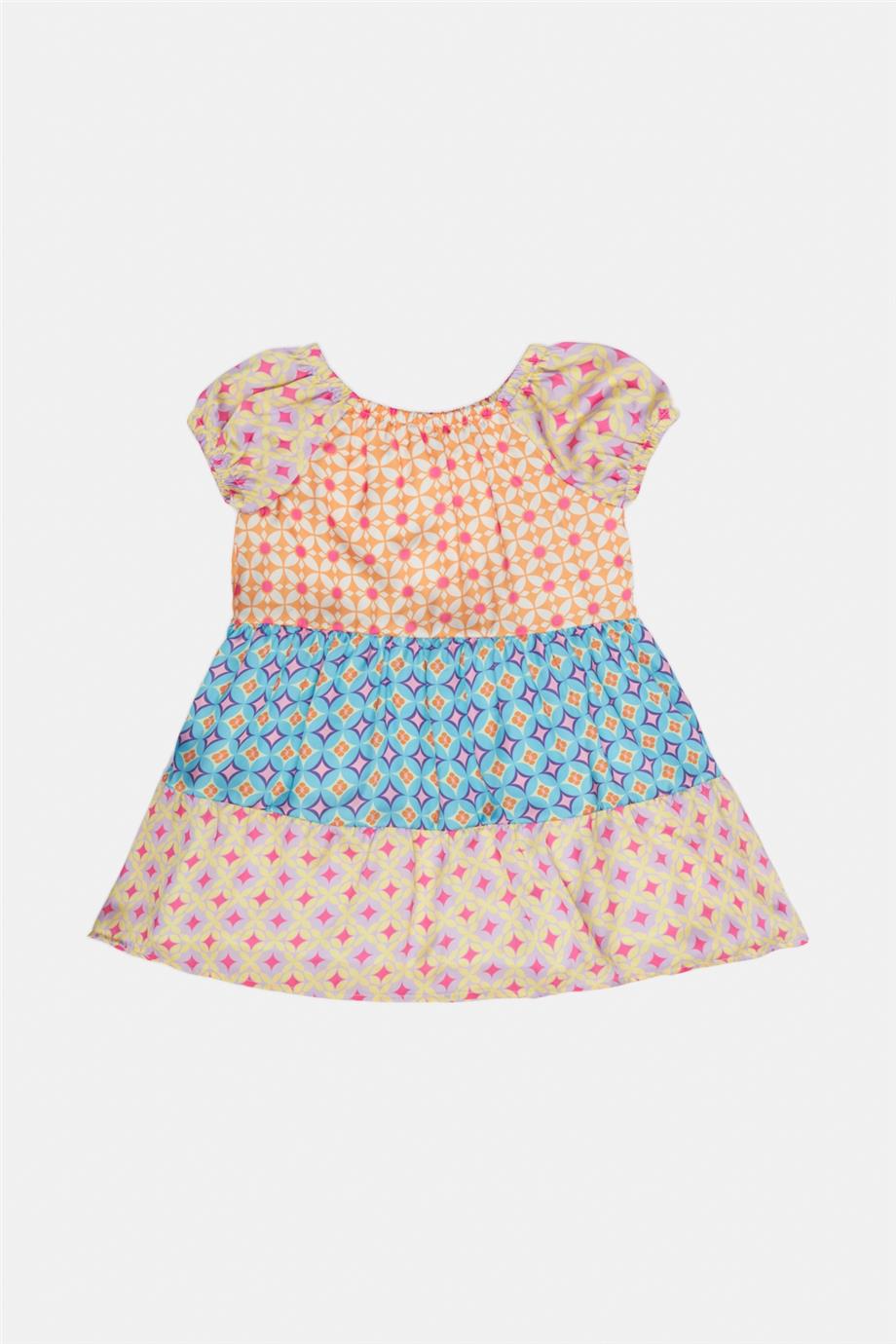 Girl Patterned Dress - BgStore