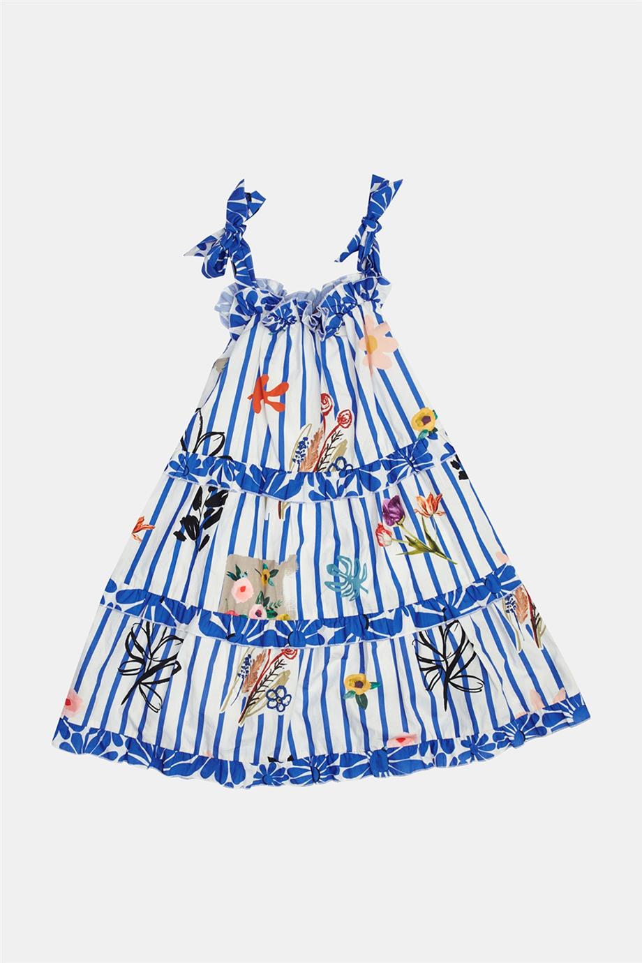 Girl Patterned Dress - BgStore