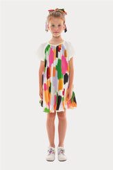 Girl Patterned Dress - BgStore