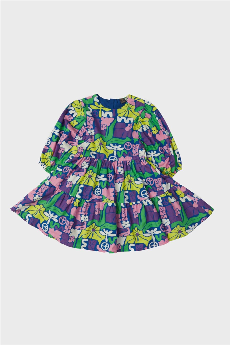 Girl Patterned Dress - BgStore