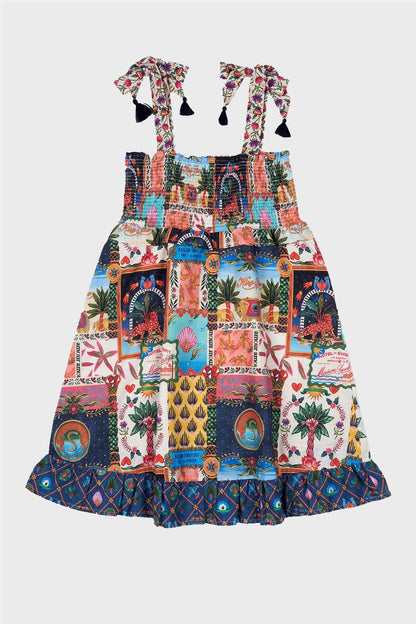 Girl Patterned Dress - BgStore