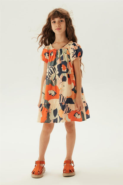 Girl Patterned Dress - BgStore