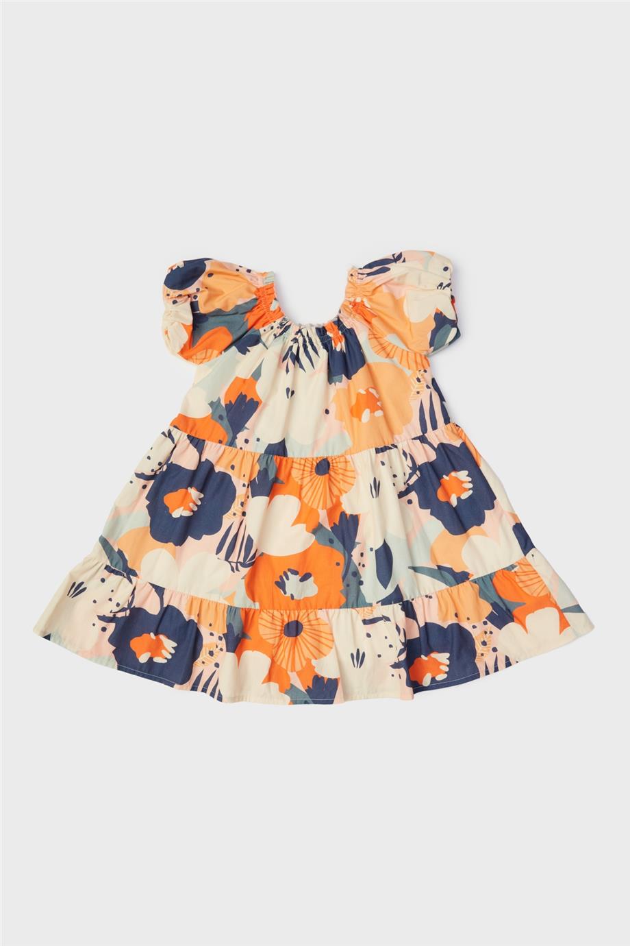 Girl Patterned Dress - BgStore