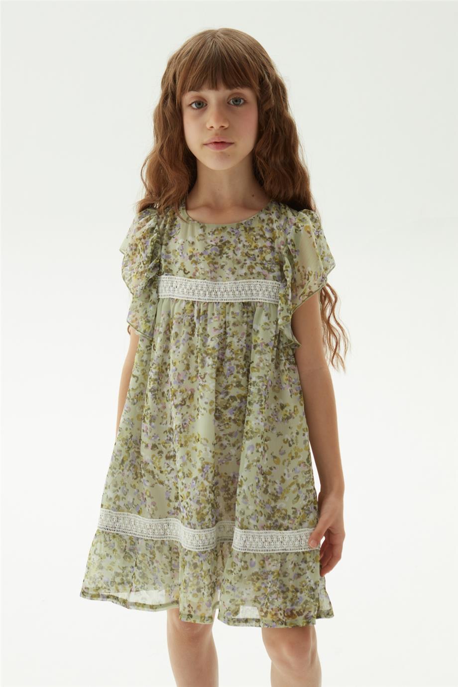 Girl Patterned Dress - BgStore