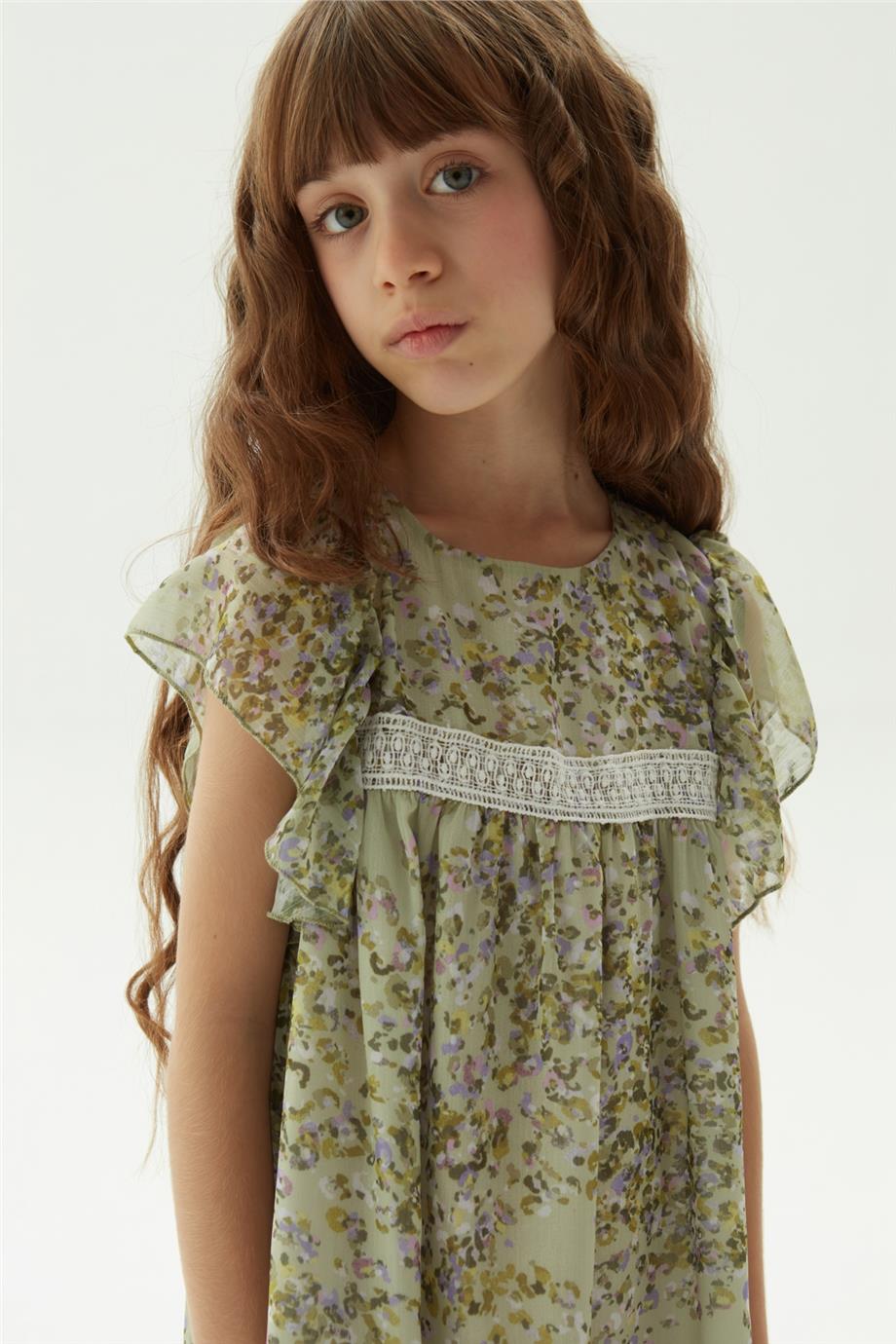 Girl Patterned Dress - BgStore