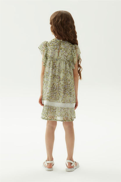 Girl Patterned Dress - BgStore