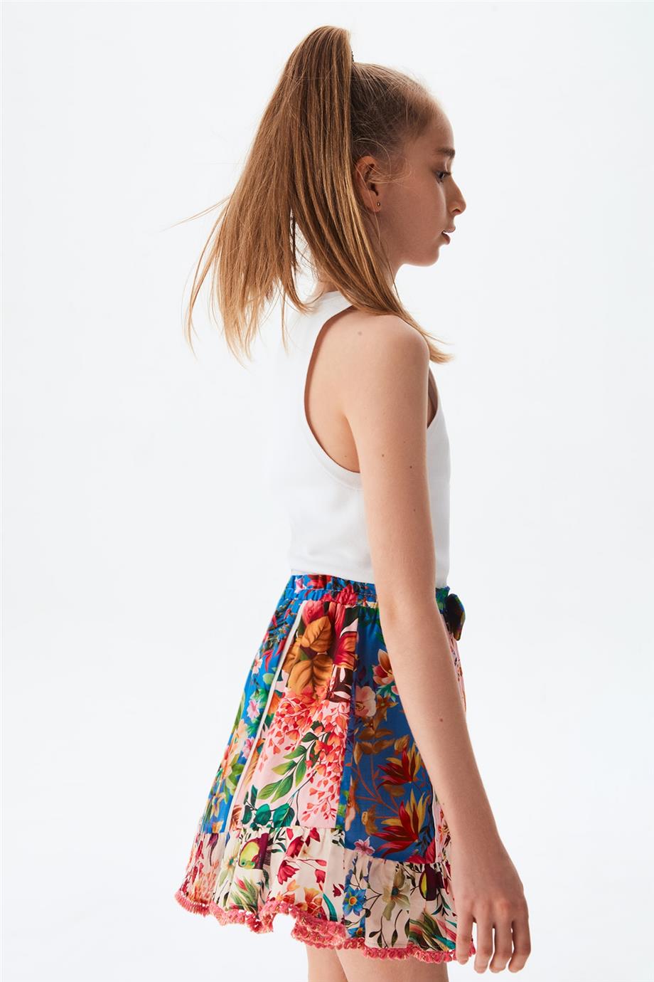 Girl Patterned Skirt - BgStore