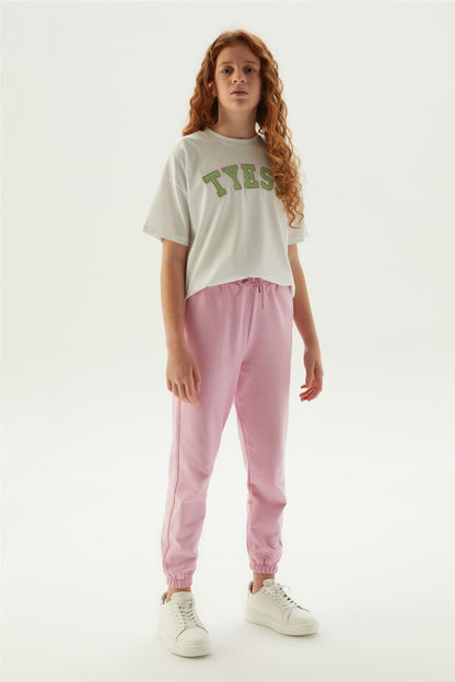 Girl Pink Tracksuit Bottom - BgStore