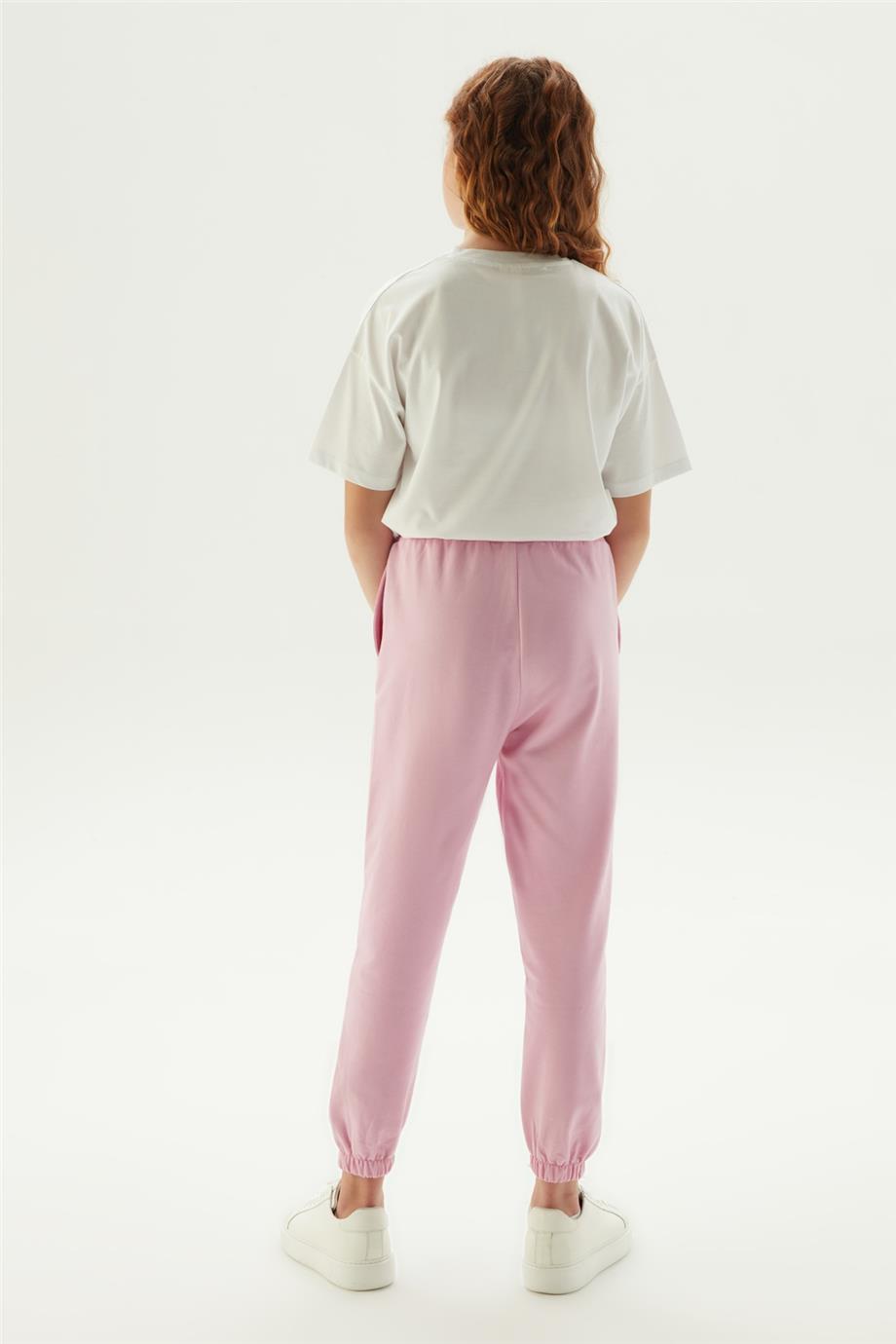 Girl Pink Tracksuit Bottom - BgStore