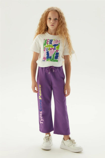 Girl Purple Tracksuit Bottom - BgStore