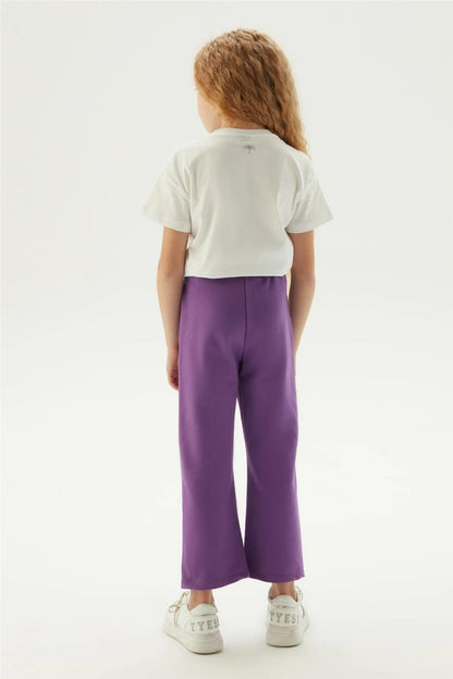 Girl Purple Tracksuit Bottom - BgStore