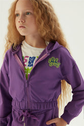 Girl Purple Tracksuit Top - BgStore