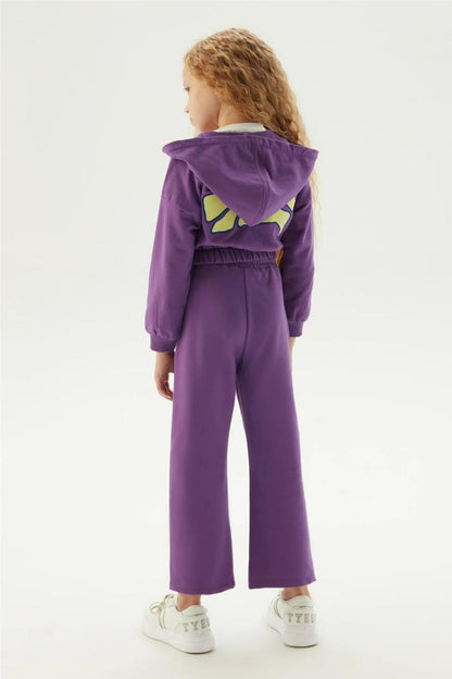 Girl Purple Tracksuit Top - BgStore