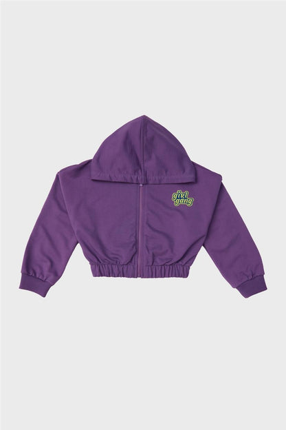 Girl Purple Tracksuit Top - BgStore