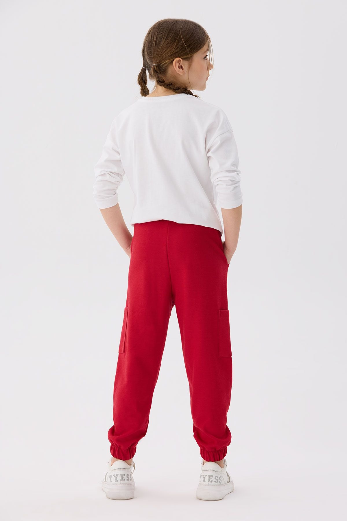 Girl Red Tracksuit Bottom - BgStore