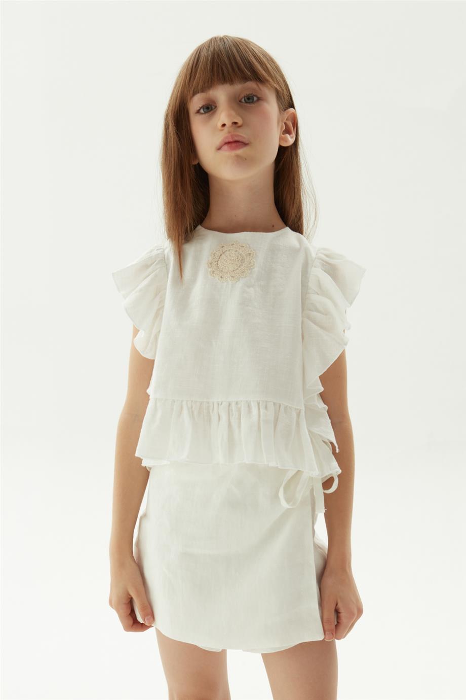 Girl White Blouse - BgStore