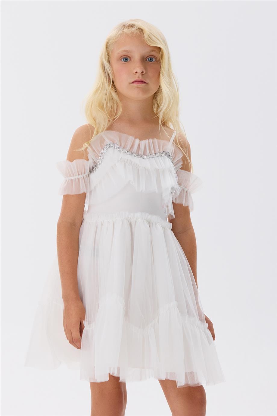 Girl White Dress - BgStore