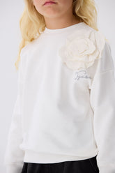 Girl White Sweatshirt - BgStore