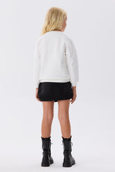 Girl White Sweatshirt - BgStore