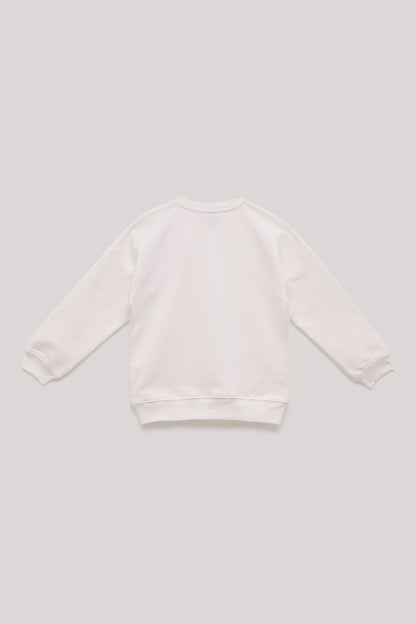 Girl White Sweatshirt - BgStore