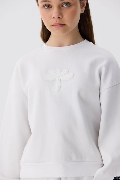 Girl White Sweatshirt - BgStore