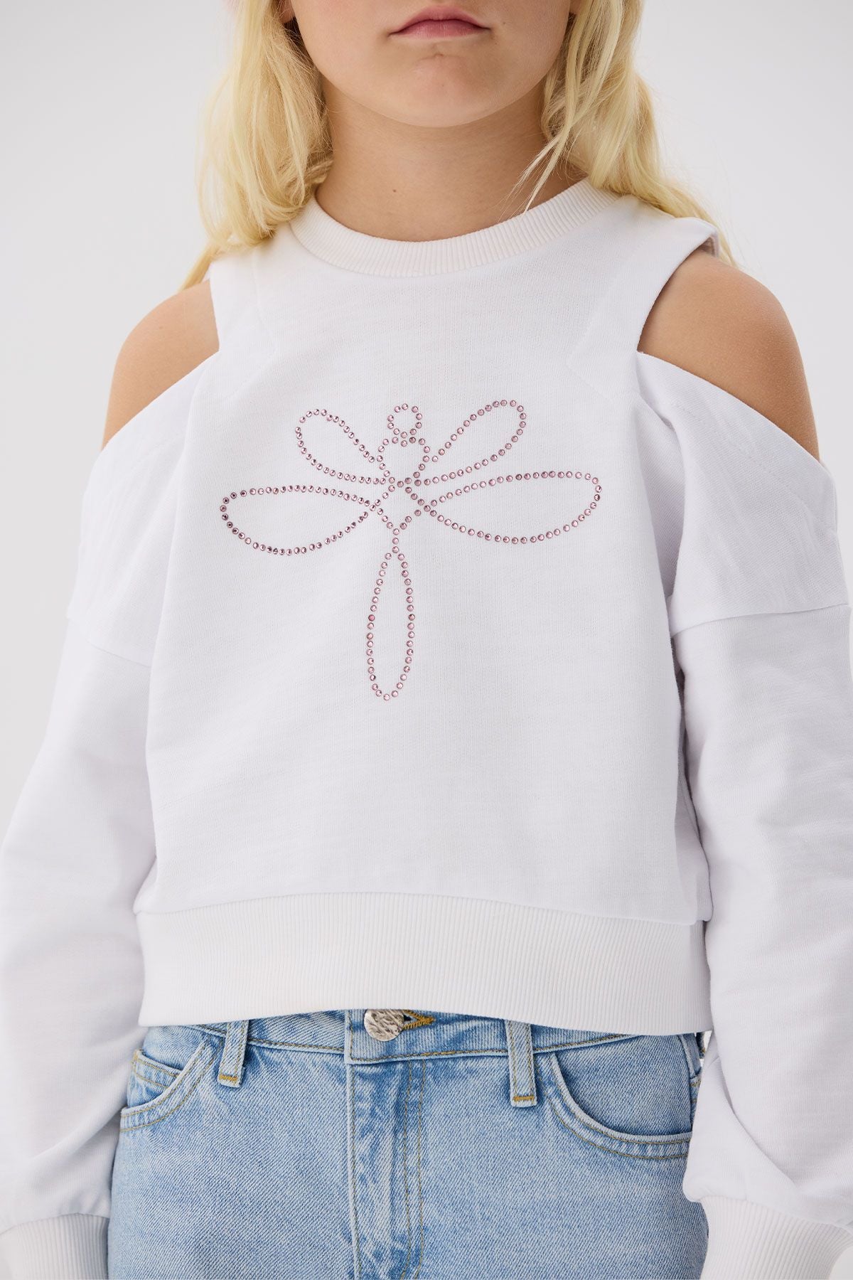 Girl White Sweatshirt - BgStore