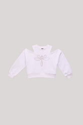 Girl White Sweatshirt - BgStore