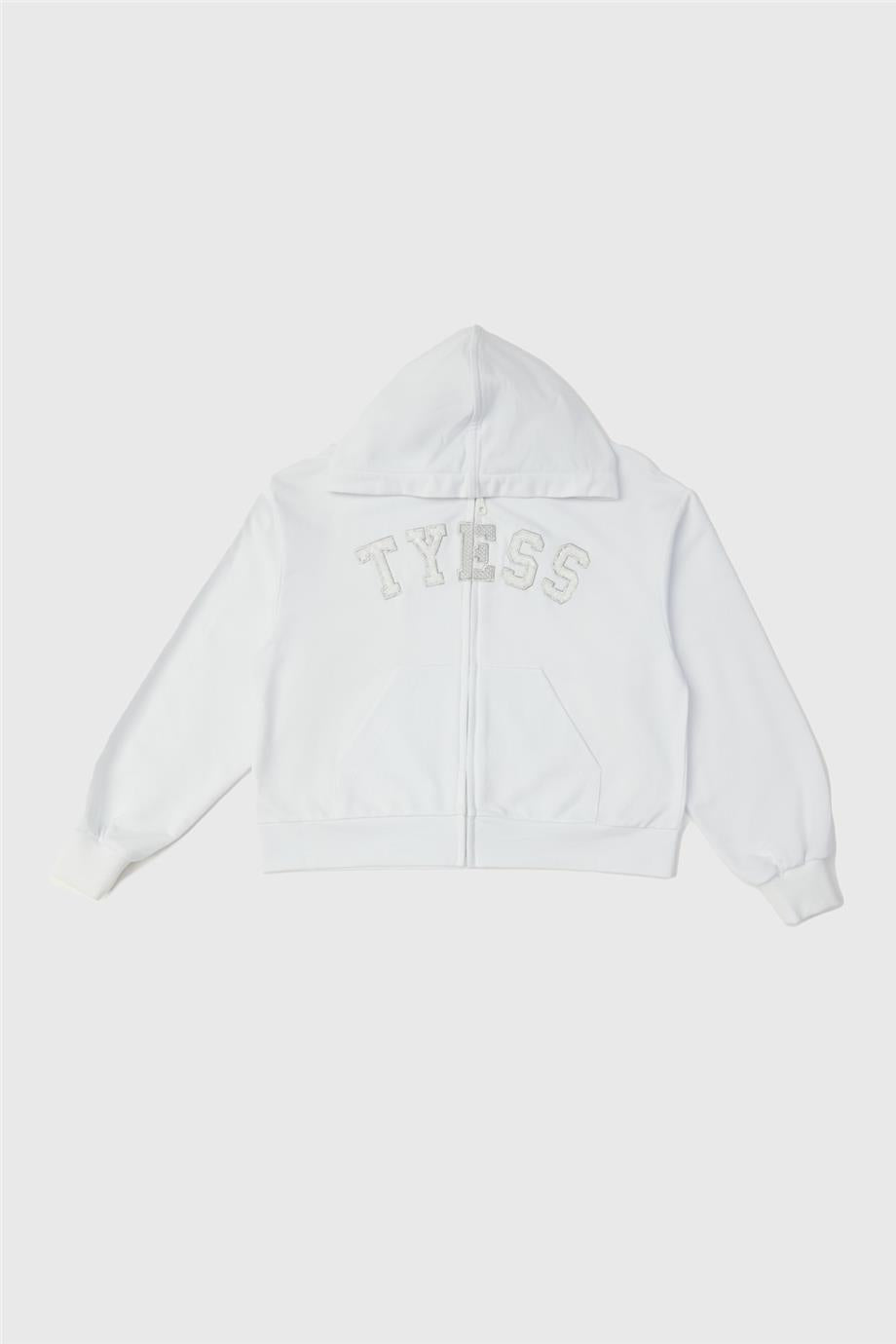 Girl White Tracksuit Top - BgStore