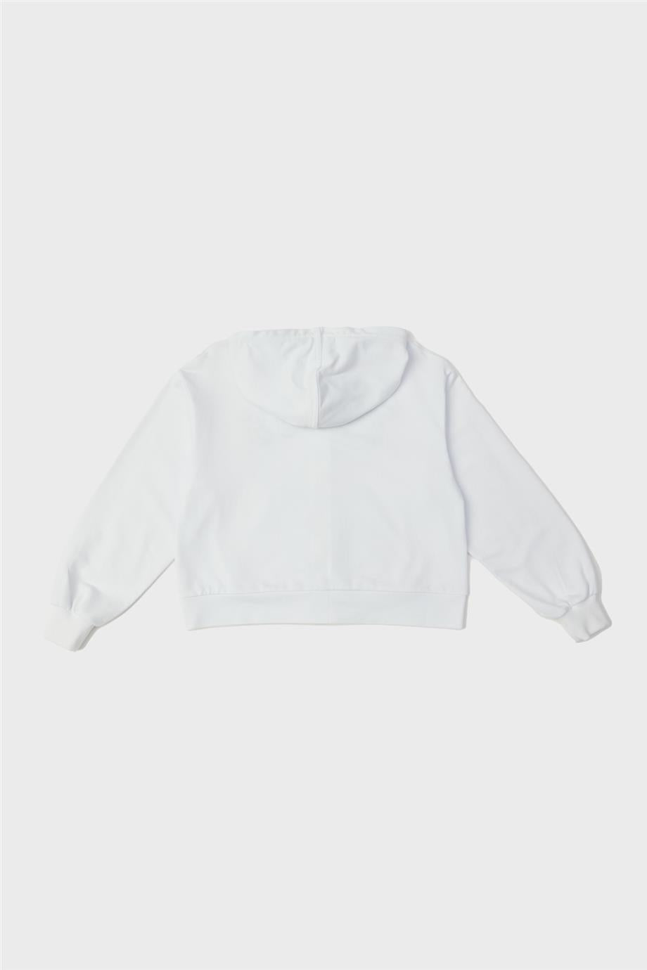 Girl White Tracksuit Top - BgStore