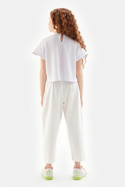 Girl White Trousers - BgStore